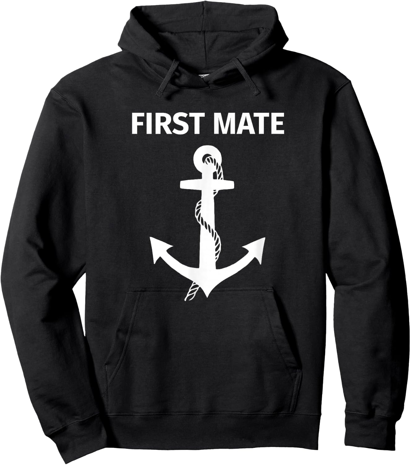First Mate Matching Couple Boating and Sailing Hoodie - Hoodie | Black