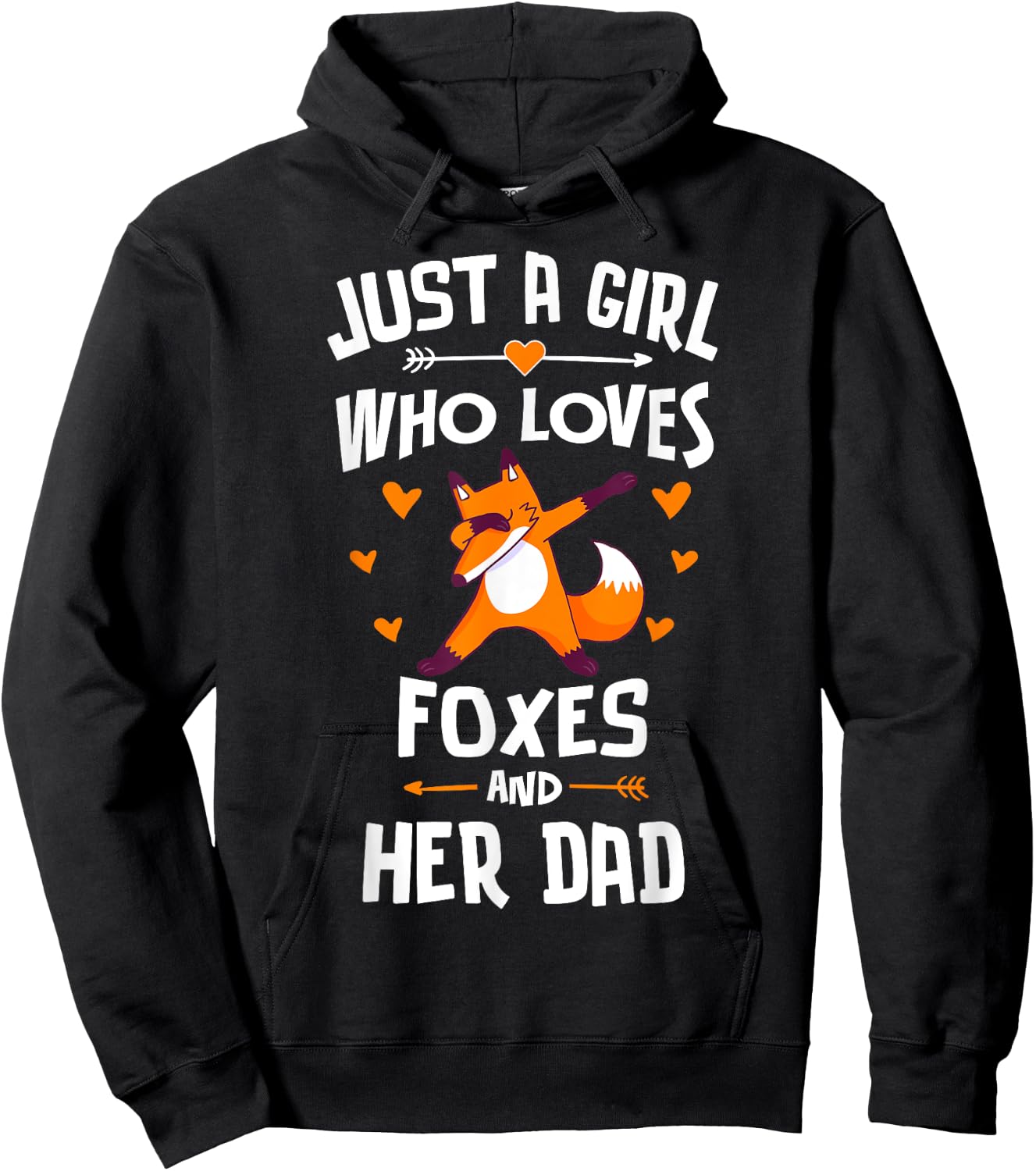 Just A Girl Who Loves Foxes And Her Dad Gift Women Hoodie - Hoodie | Black