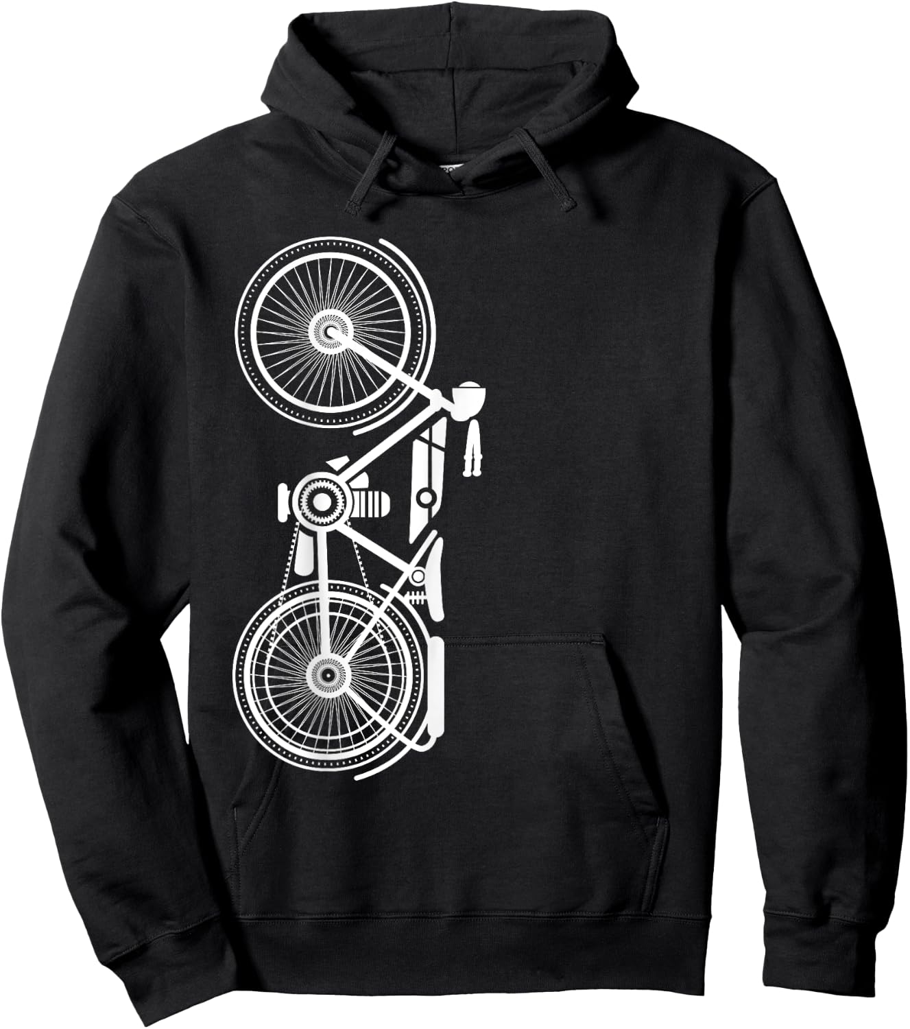 Vintage Motorcycle Unique Upright Design Riders Hoodie - Hoodie | Black