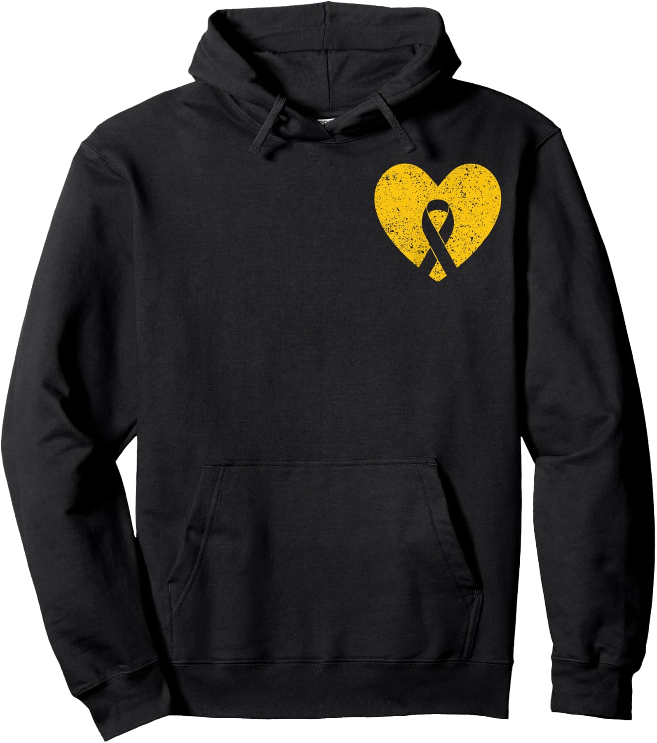 In September We Wear Gold Childhood Cancer Awareness Ribbon Hoodie - Hoodie | Black
