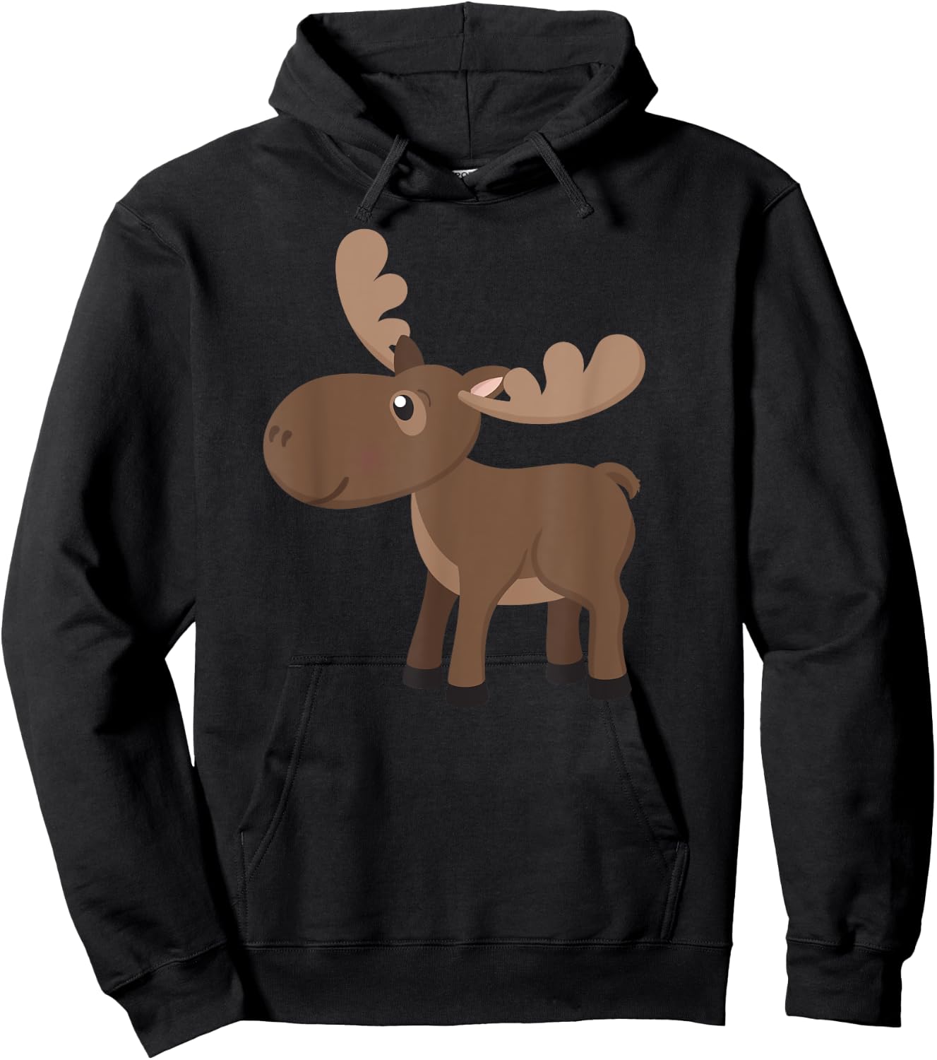 Moose Shirt For Girls and Boys MOOSE Shirts For Kids Hoodie - Hoodie | Black