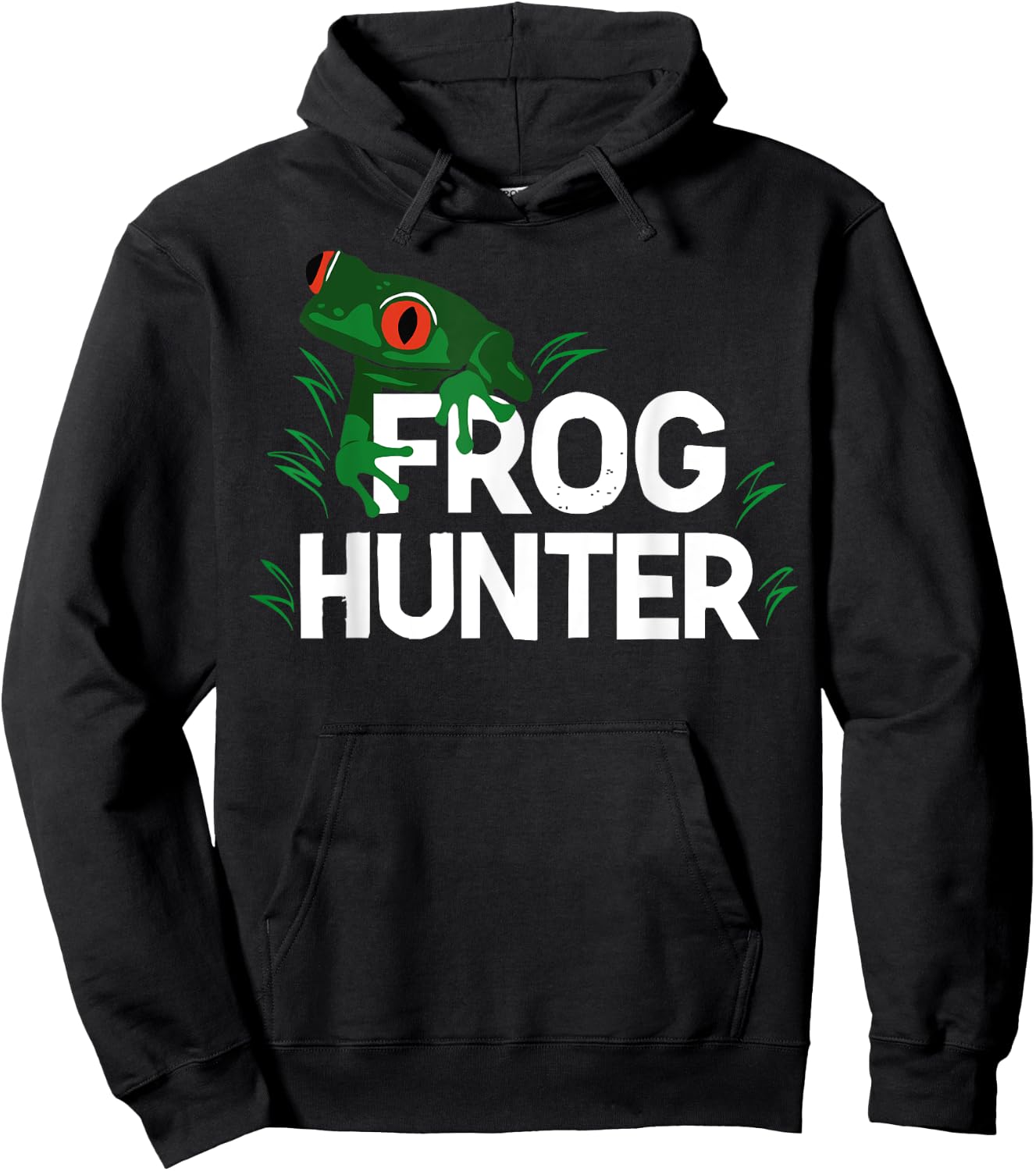 Special Gifts For Frog Lover & Frog Catcher Kids Black Frog Hunter Hoodie - Hoodie | Black