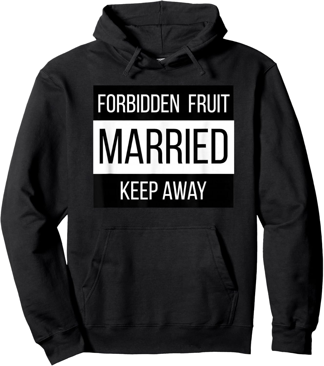 Warning Married Forbidden Fruit Stay Away Taken Husband Wife Hoodie - Hoodie | Black