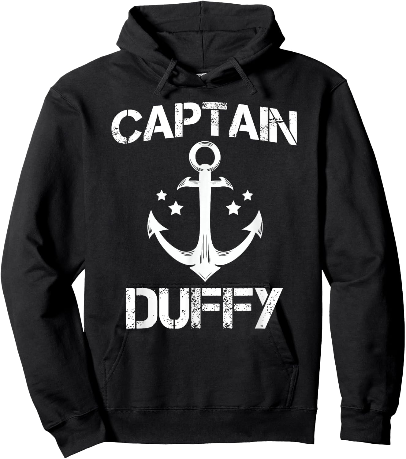 CAPTAIN DUFFY Funny Birthday Personalized Surname Clan Gift Hoodie - Hoodie | Black