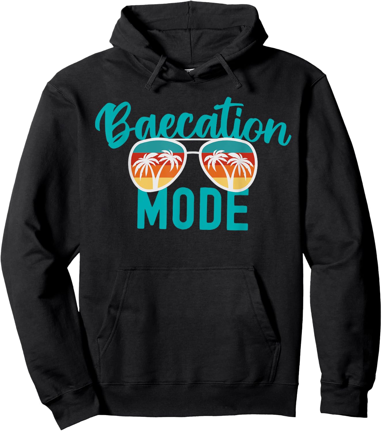 Cute Couples Trip Matching Vacation Baecation Mode Hoodie - Hoodie | Black