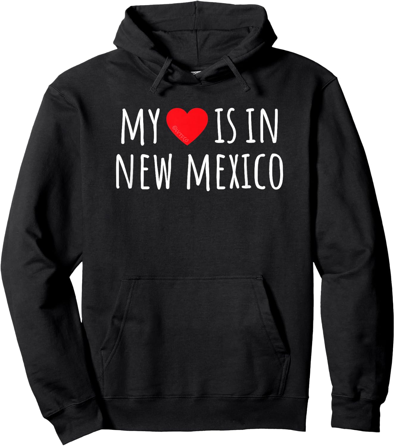 MY HEART IS IN NEW MEXICO Cute American State Hoodie - Hoodie | Black