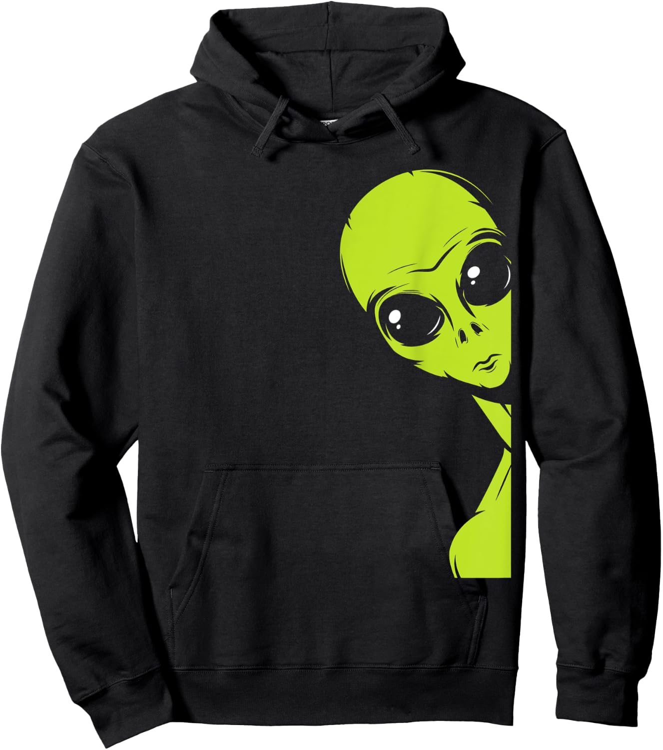Funny Alien Peeking Alien Believer Hoodie - Hoodie | Black