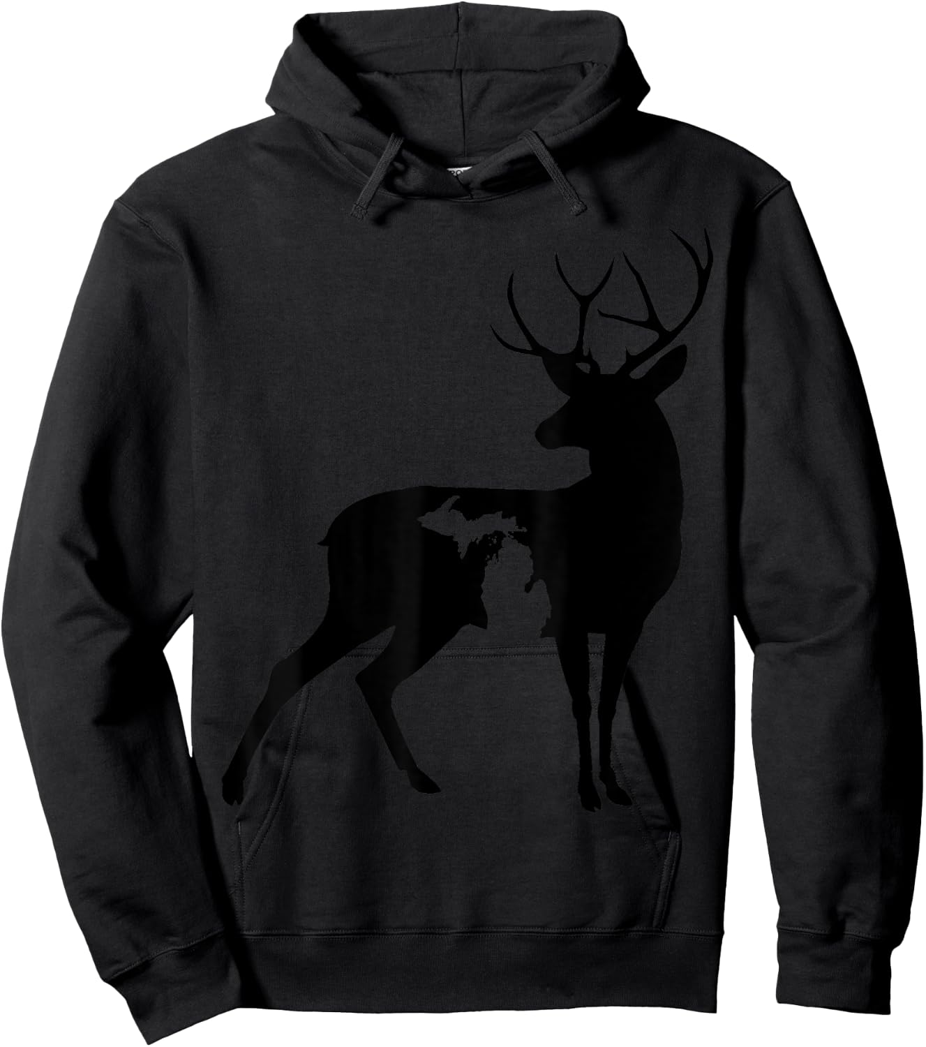 Michigan Deer Hunter Great Lakes Pure Michigan Outdoors Hoodie - Hoodie | Black