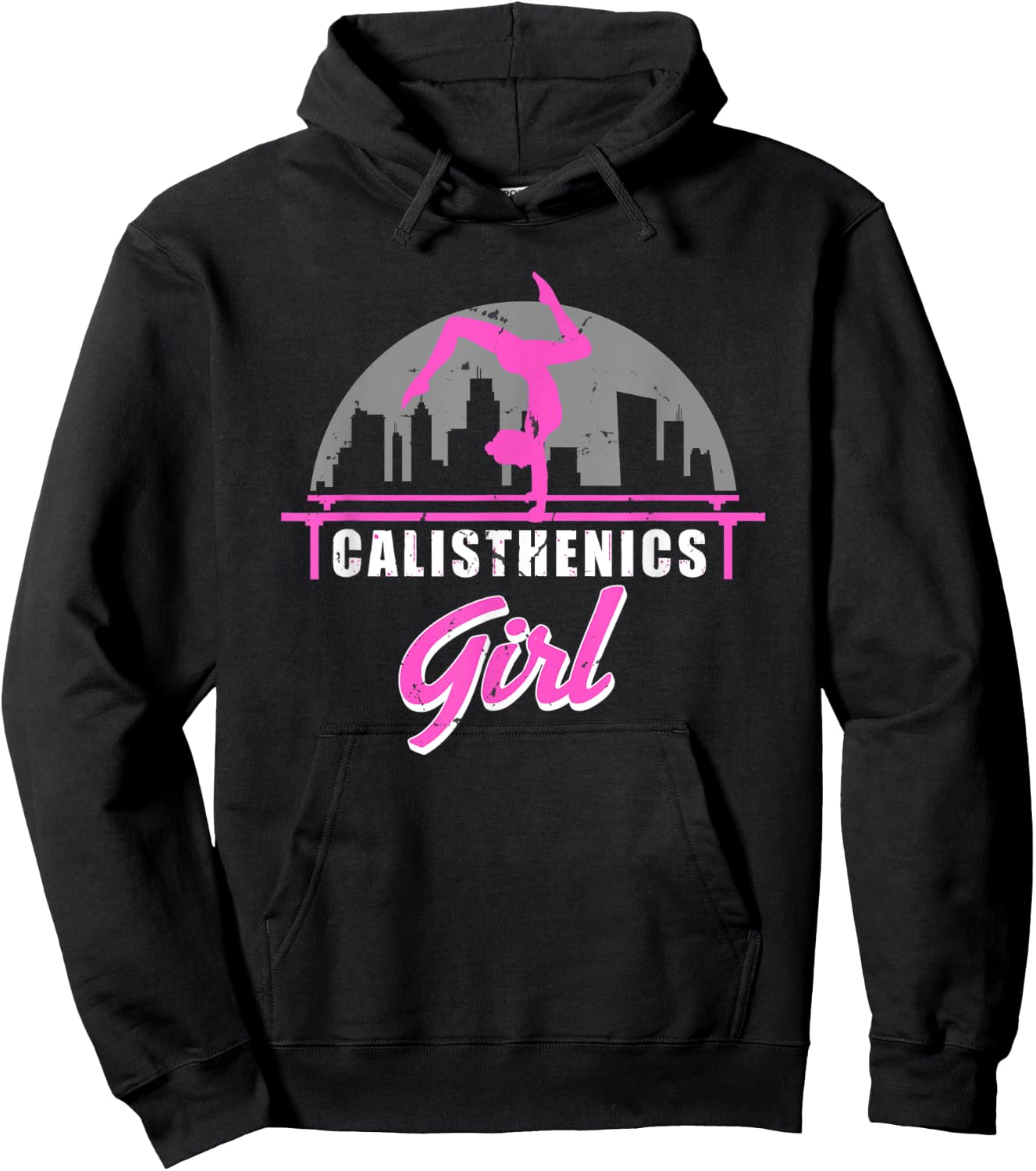 Calisthenics Girl Street Workout Handstand Strong Woman Hoodie - Hoodie | Black