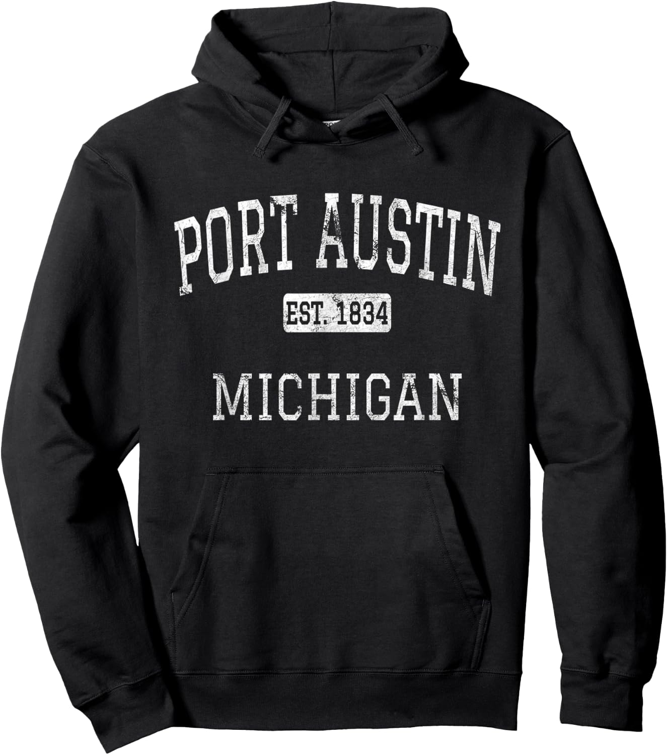 Port Austin Michigan MI Vintage Hoodie - Hoodie | Black