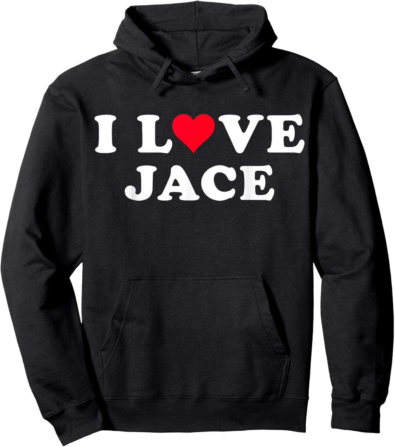 I Love Jace Matching Girlfriend & Boyfriend Jace Name Hoodie - Hoodie | Black