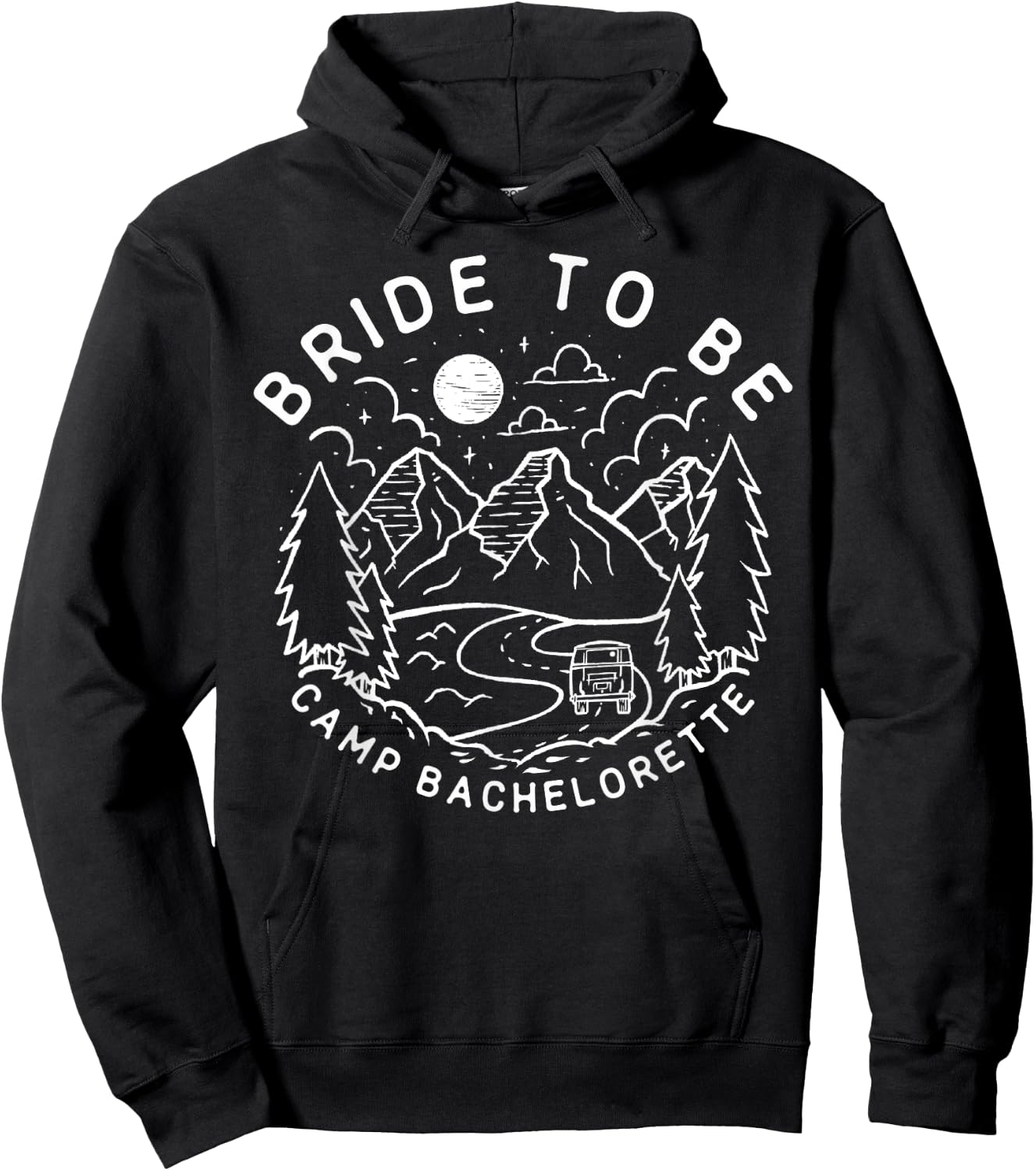 Vintage Bride To Be Camp Bachelorette Party Matching Gift Hoodie - Hoodie | Black