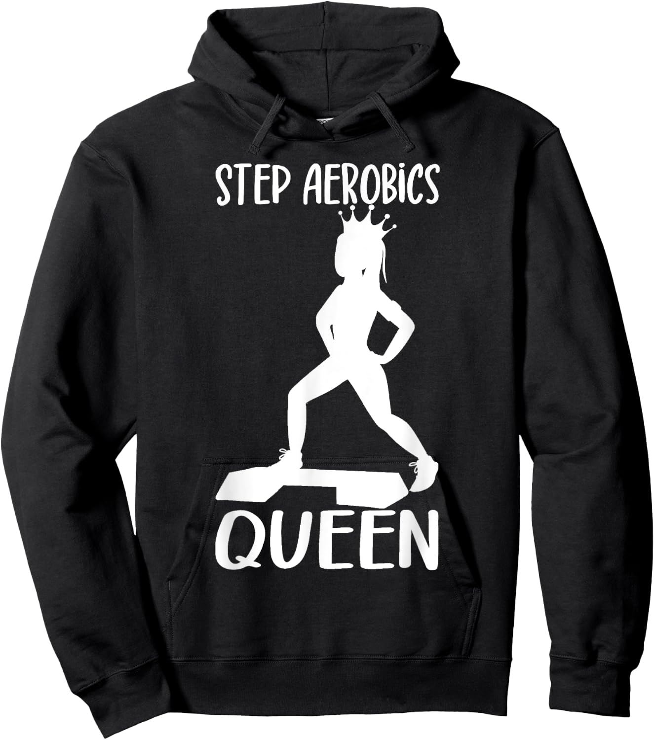 Step Aerobics Queen Aerobic Step Exercise Step - Aerobics Hoodie - Hoodie | Black