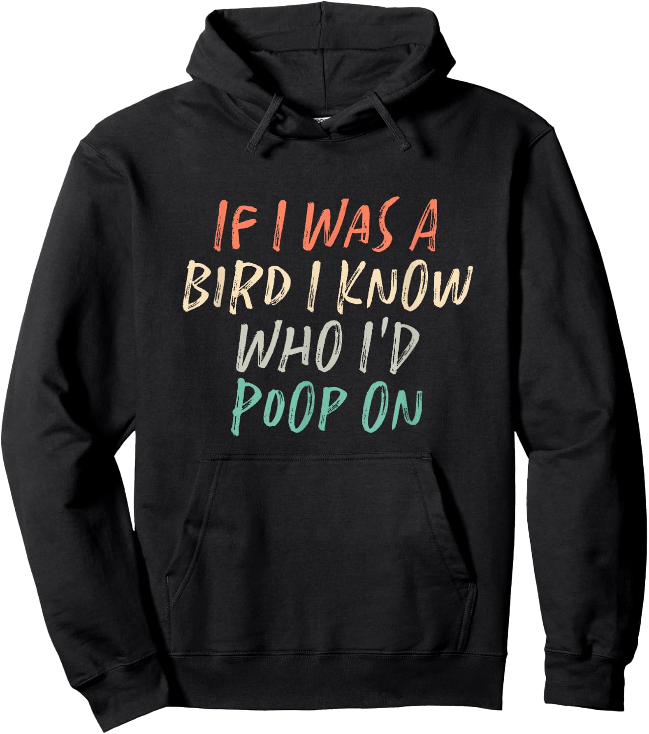 If I Was A Bird I Know Who I'd Poop On Hoodie - Hoodie | Black