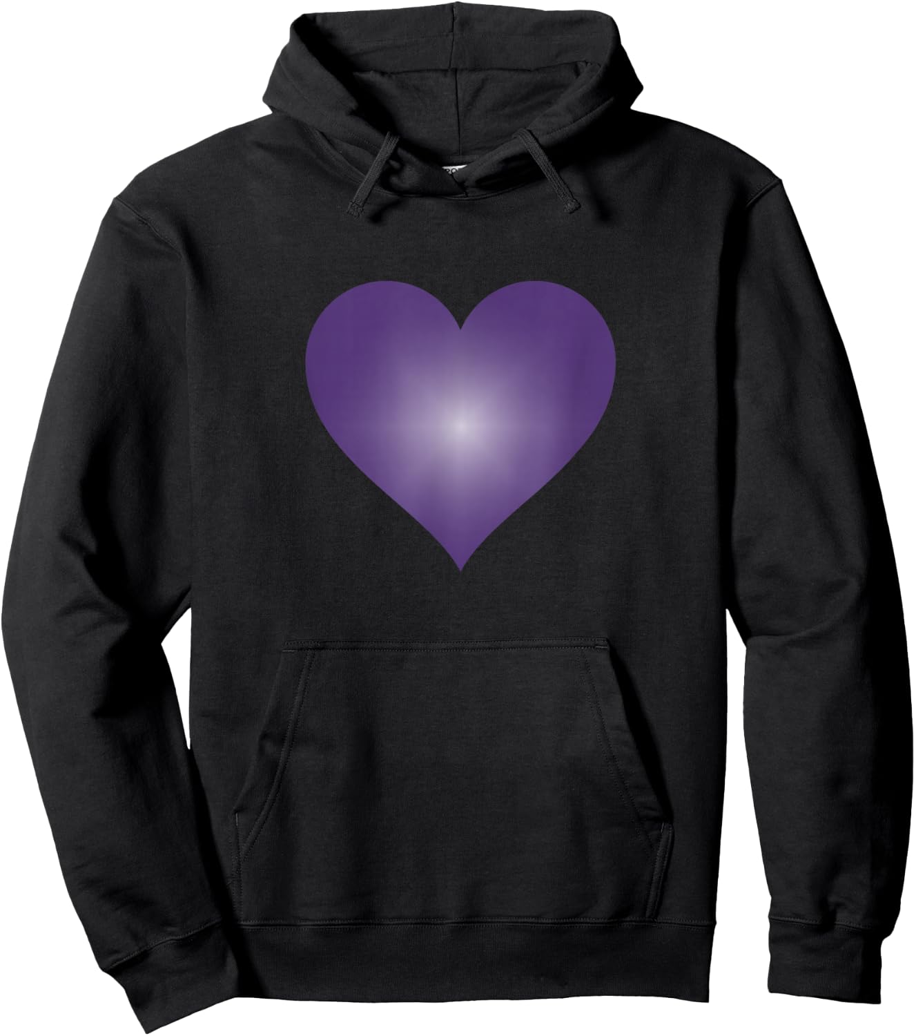 I Love You Purple Heart Valentine's Day Emoticon T Shirt Hoodie - Hoodie | Black