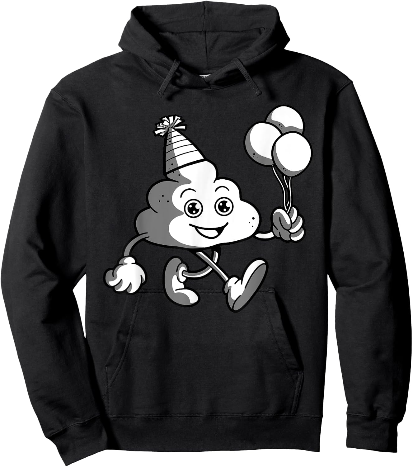 Hilarious Birthday Poop Toilet Stool Sink Or Float Balloon Hoodie - Hoodie | Black