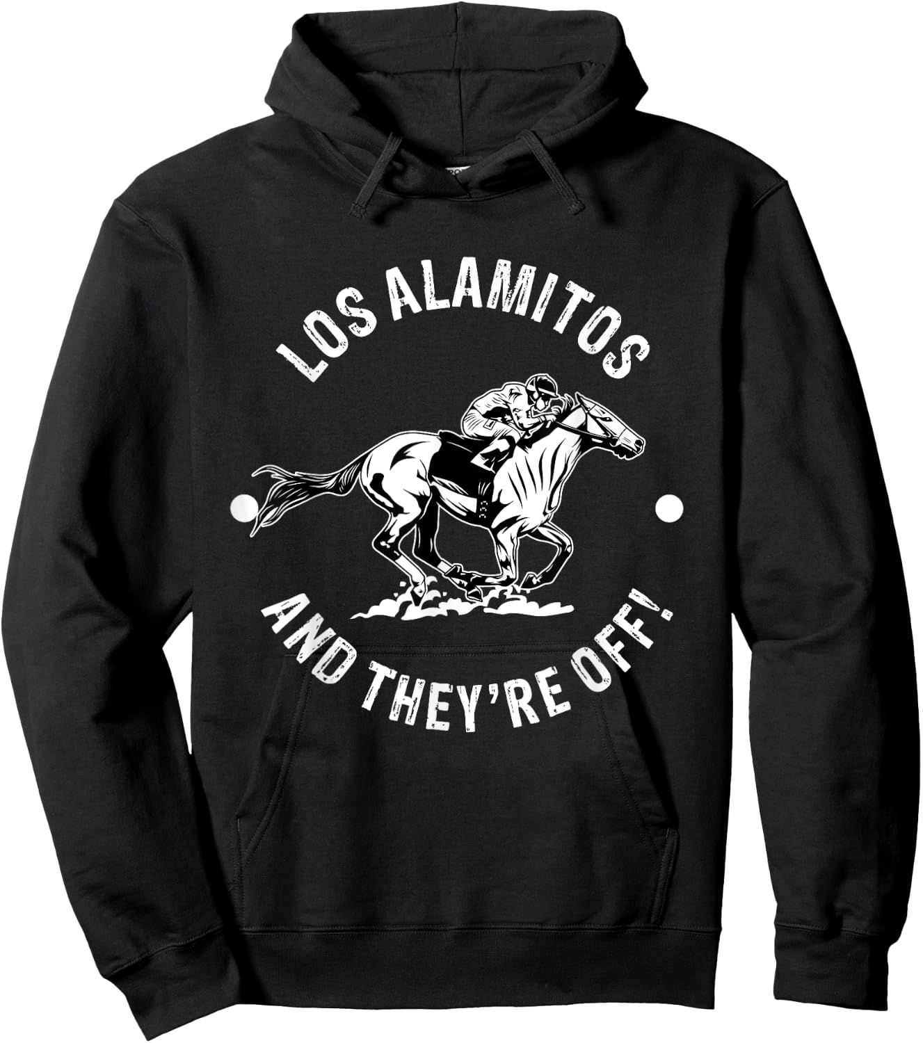 Los Alamitos Racetrack Horse Racing Fan Equestrian CA Derby Hoodie - Hoodie | Black