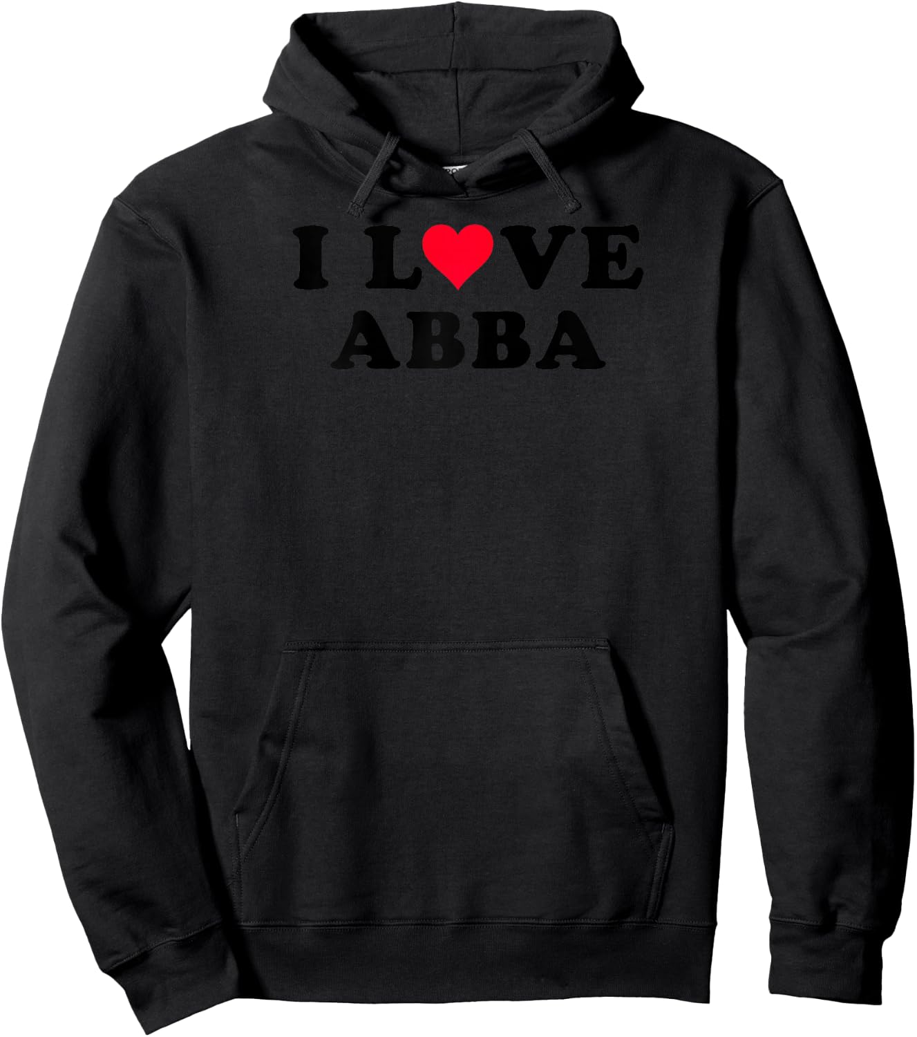 I Love Abba Matching Girlfriend & Boyfriend Abba Name Raglan Baseball Hoodie - Hoodie | Black