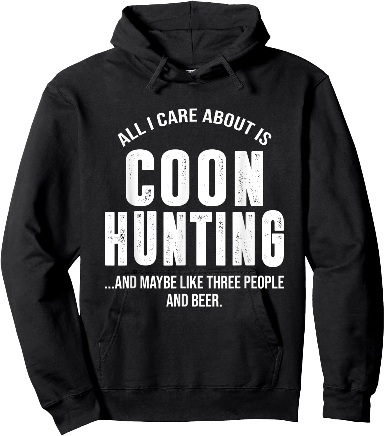Funny Coon Hunting Shirts Men Women Coon Hunter Gifts Hoodie - Hoodie | Black