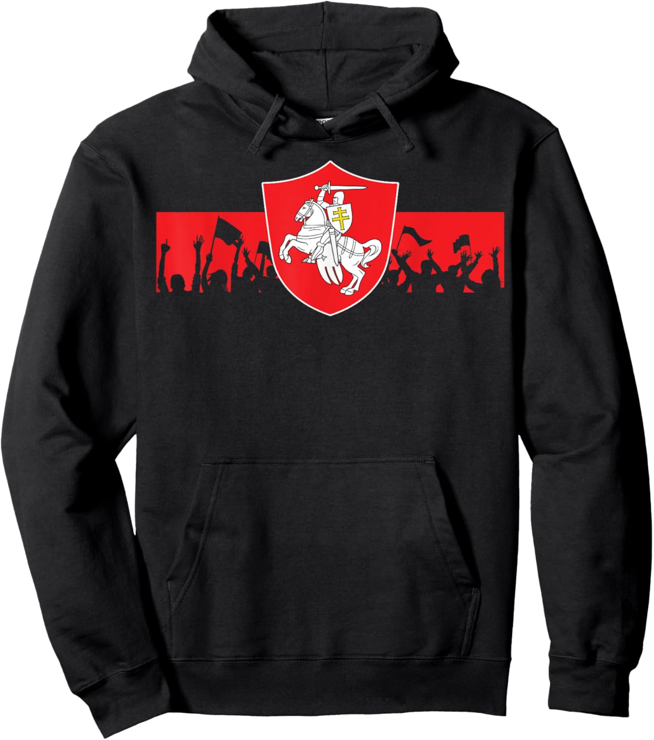 Belarus Pogonya White Red White Flag Protest Symbol Hoodie - Hoodie | Black