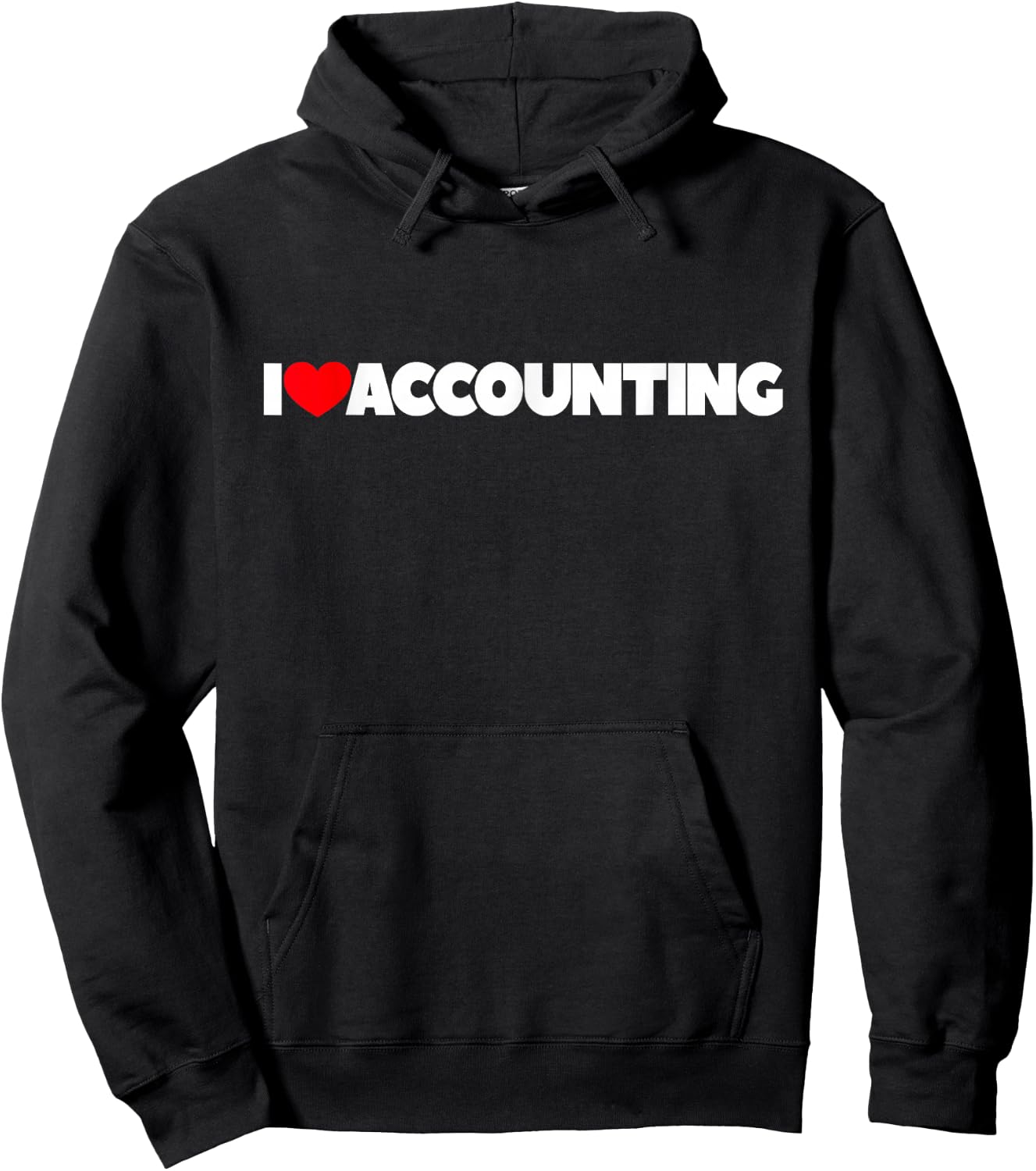 I Love (Heart) Accounting Hoodie - Hoodie | Black