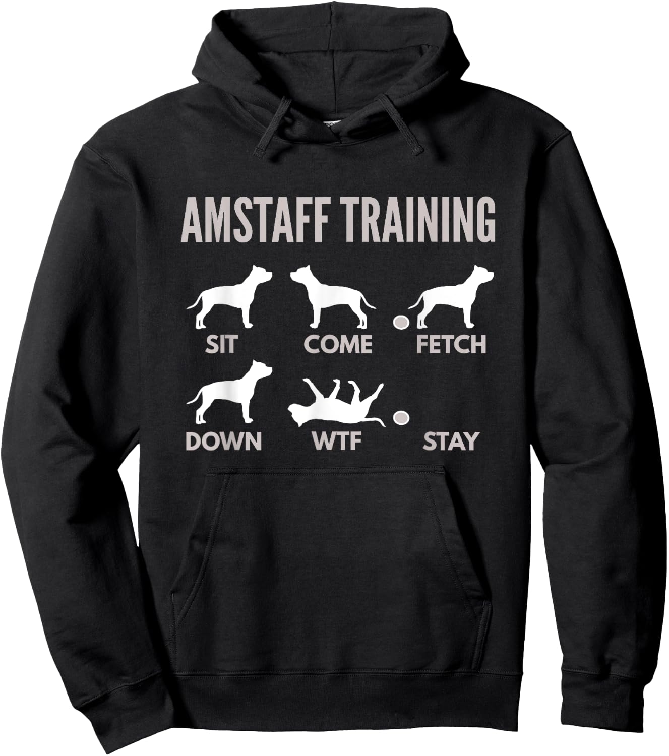 American Staffordshire Terrier Shirt - AmStaff Training Hoodie - Hoodie | Black