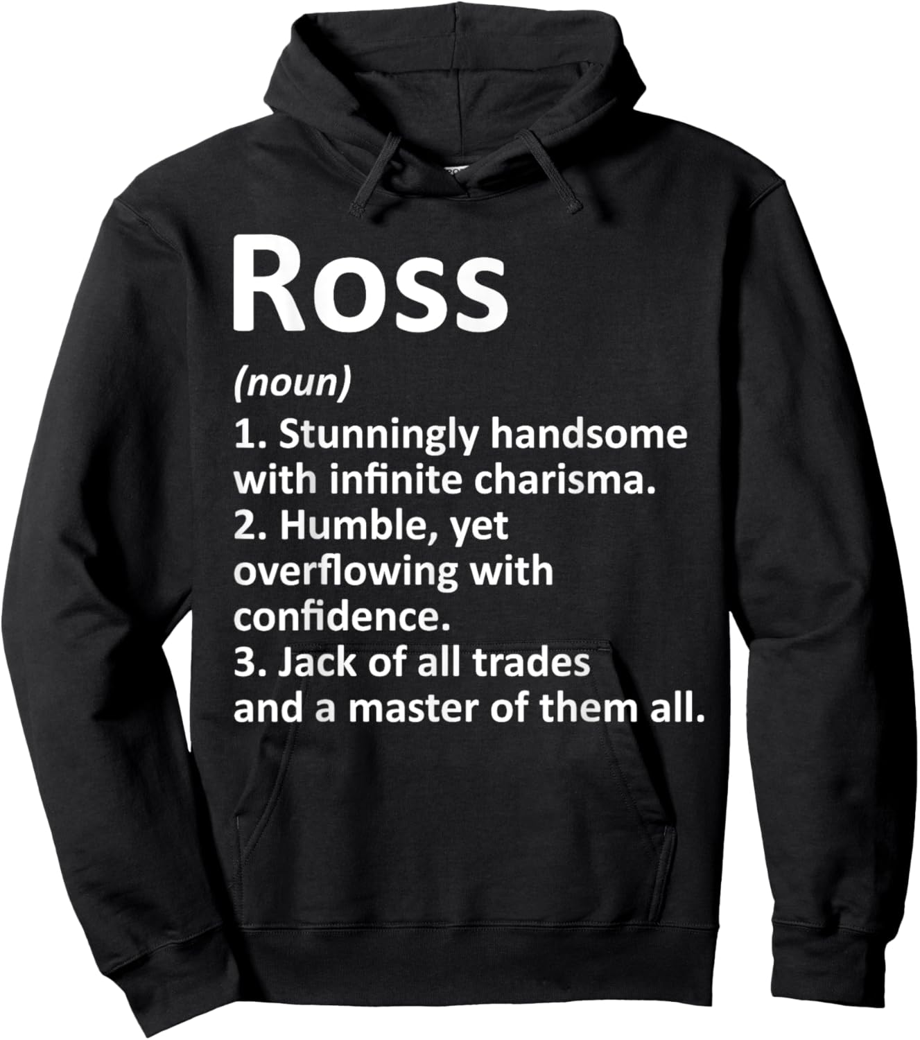 ROSS Definition Personalized Name Funny Birthday Gift Hoodie - Hoodie | Black
