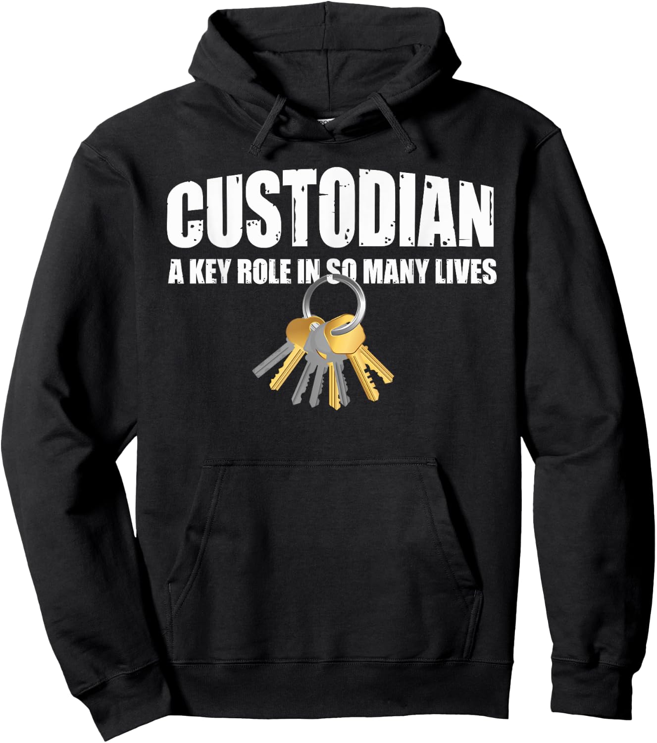 Custodian Keys - Love & Appreciate Janitor Appreciation Gift Hoodie - Hoodie | Black