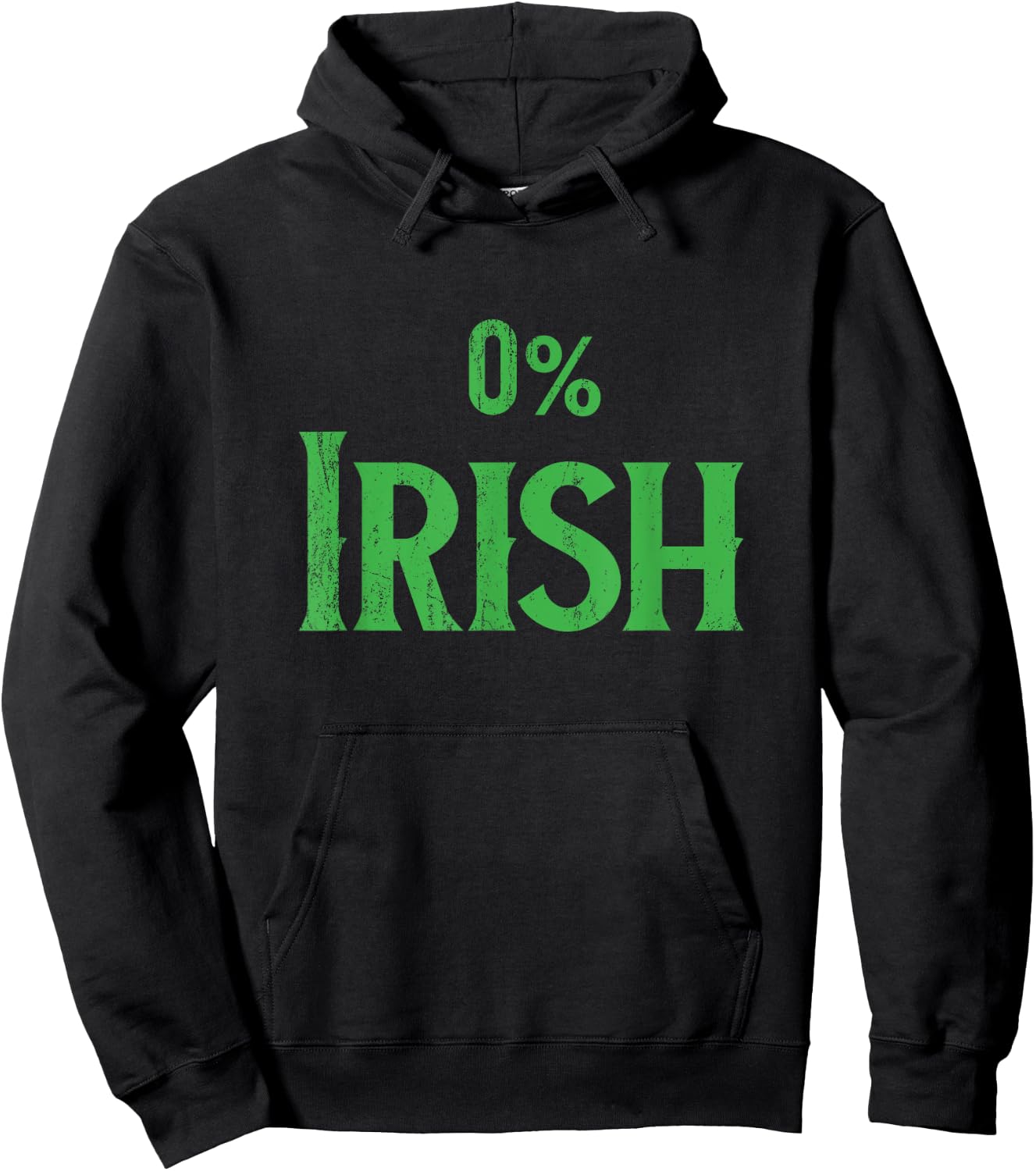 0% Zero Percent Irish Shirt, St Patricks Day Hoodie - Hoodie | Black