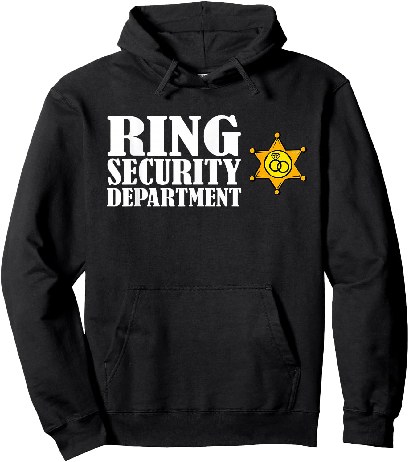 Ring Security Department Shirt for Bearer Wedding Boys Party Hoodie - Hoodie | Black