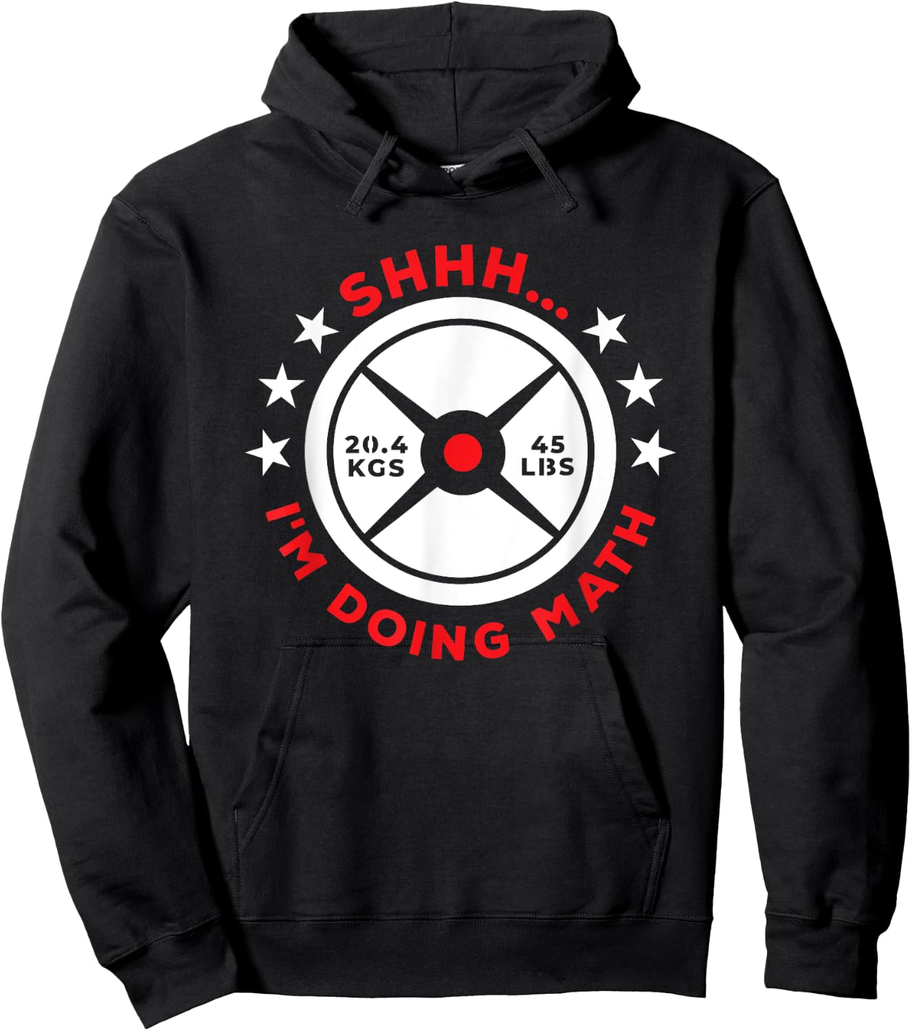 Shhh I’m Doing Math Gym Power Lifter And Weight Lifter Hoodie - Hoodie | Black