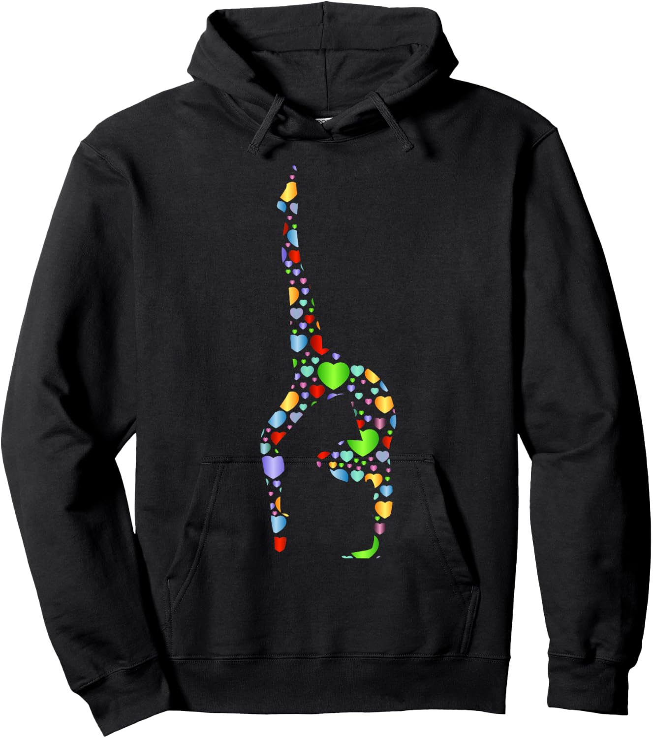 Gymnastics Gift Hearts Gymnast Gifts Hoodie - Hoodie | Black