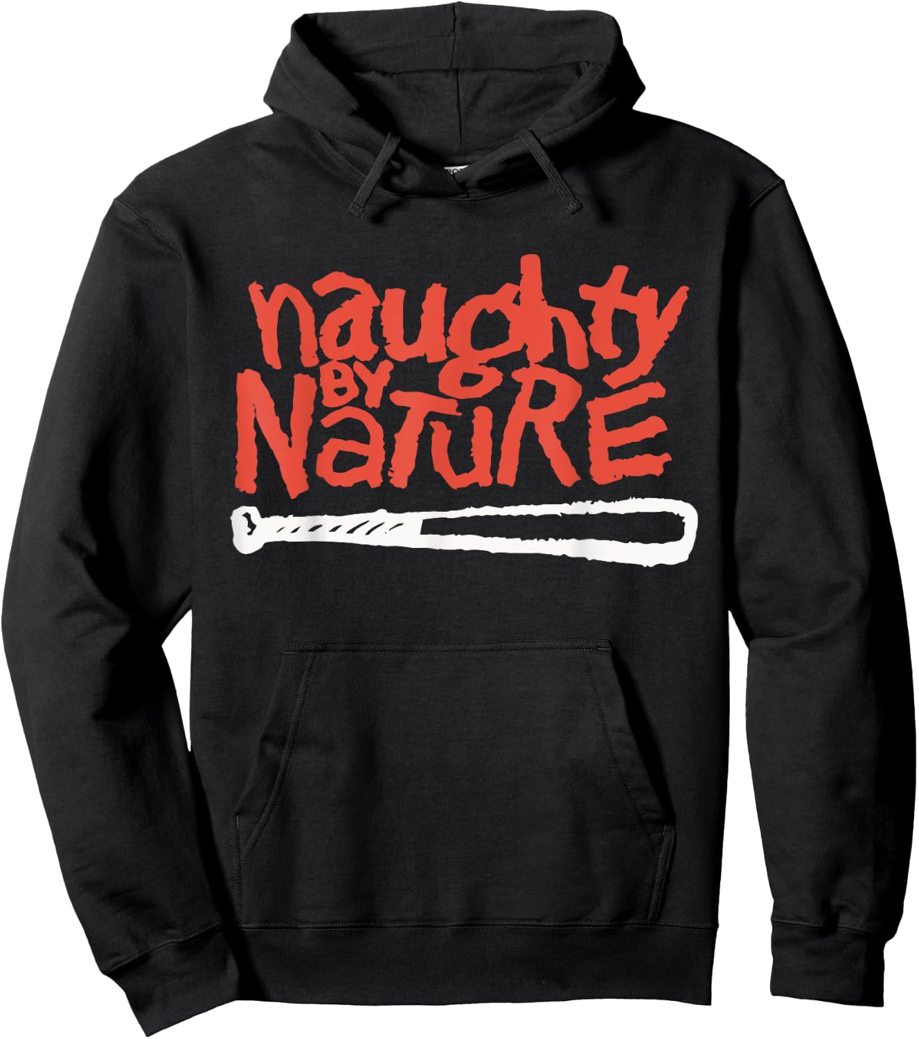 Naughty By Nature – Logo in Red Hoodie - Hoodie | Black