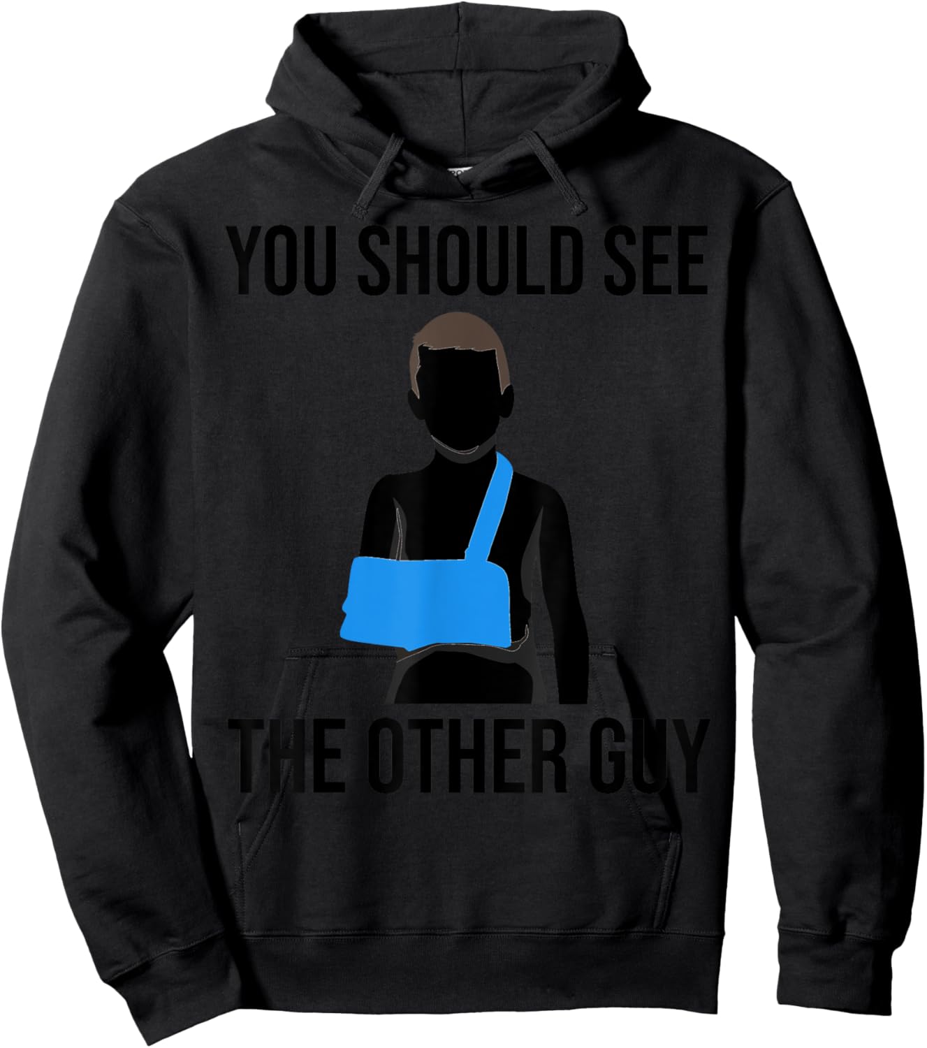 Cool You Should See The Other Guy Funny Broken Arm Gift Kids Hoodie - Hoodie | Black
