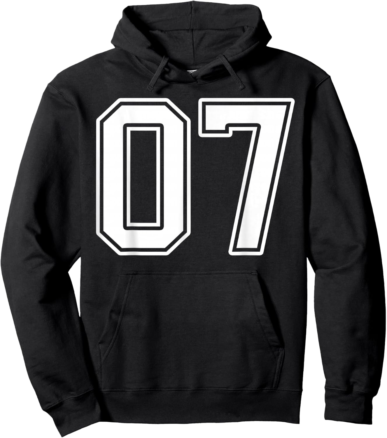 Number 7 Fan Player Jersey Style #07 Men Women Kids Hoodie - Hoodie | Black