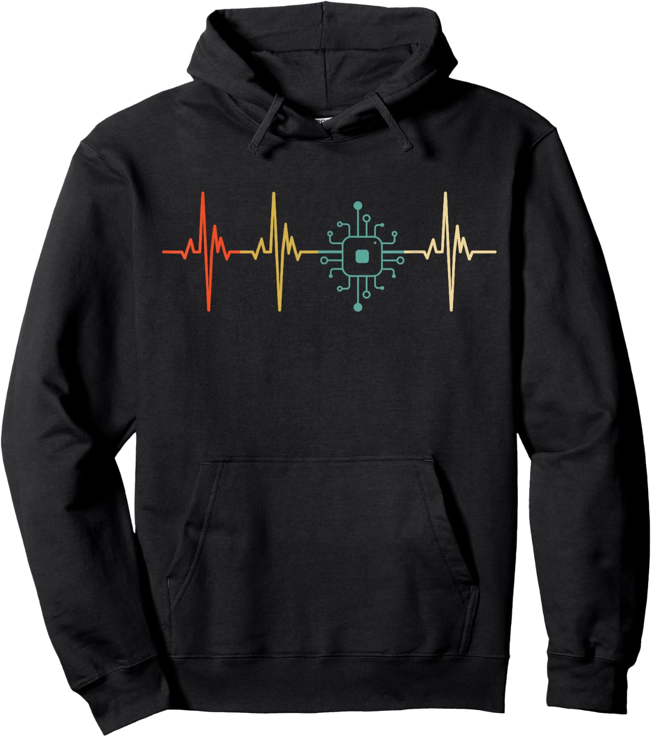 CPU Heartbeat Computer PC Master Race PC Builder IT Tech Hoodie - Hoodie | Black