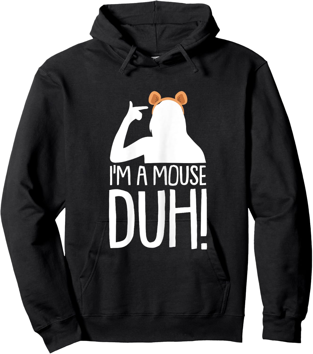 Im A Mouse Duh Lazy DIY Halloween Costume Funny Sarcastic Hoodie - Hoodie | Black