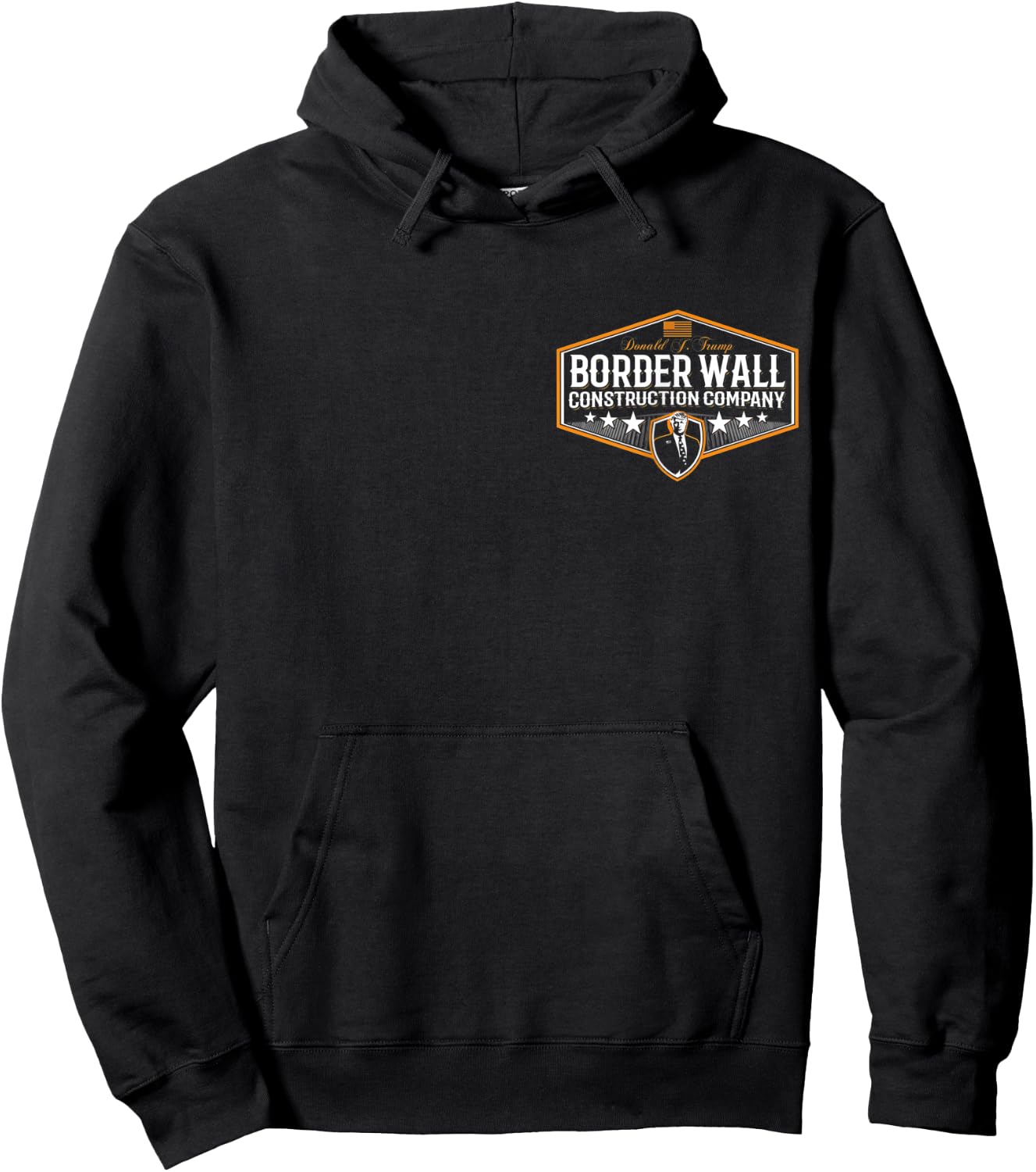 Awesome Build the Wall Trump Border Wall Construction Co Hoodie - Hoodie | Black