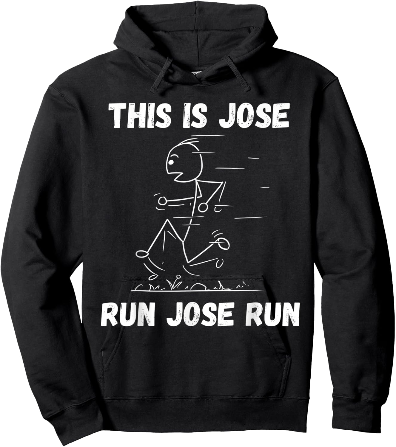 This is Jose Run Jose Run Personalized Name Funny Track Hoodie - Hoodie | Black