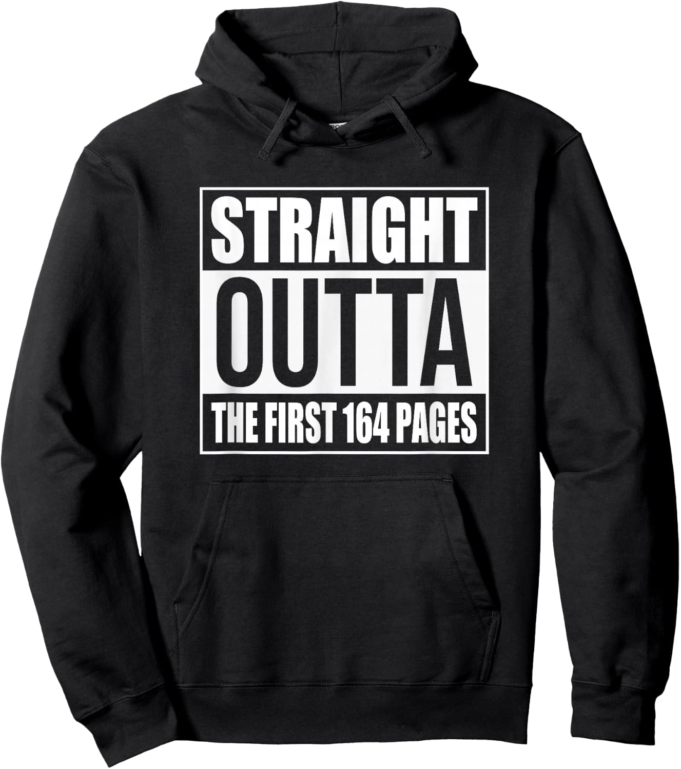 Straight Outta The First 164 Pages Alcoholics AA Anonymous Hoodie - Hoodie | Black