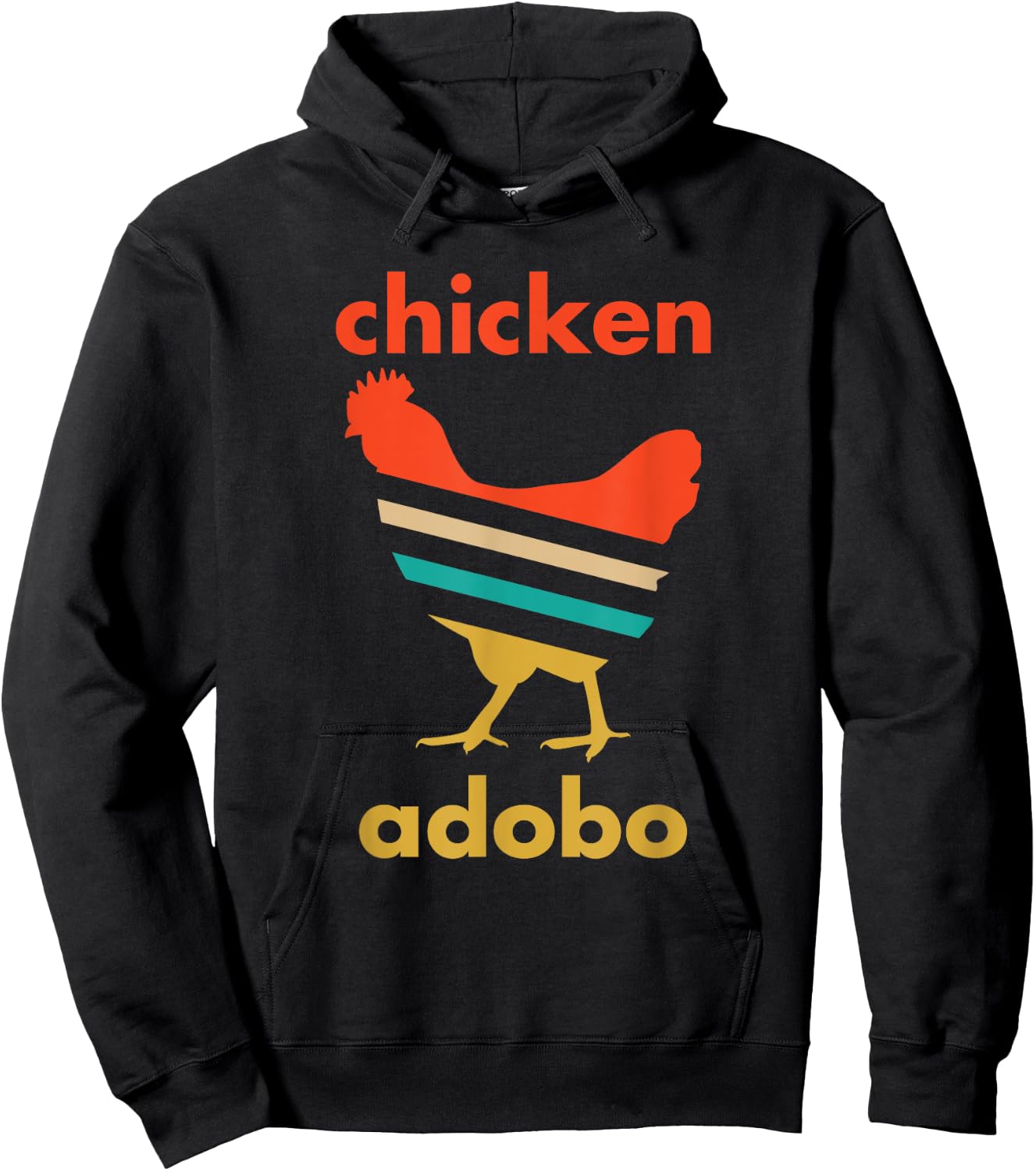 Funny Filipino Adobo Shirt Chicken Adobo Retro Style Hoodie - Hoodie | Black