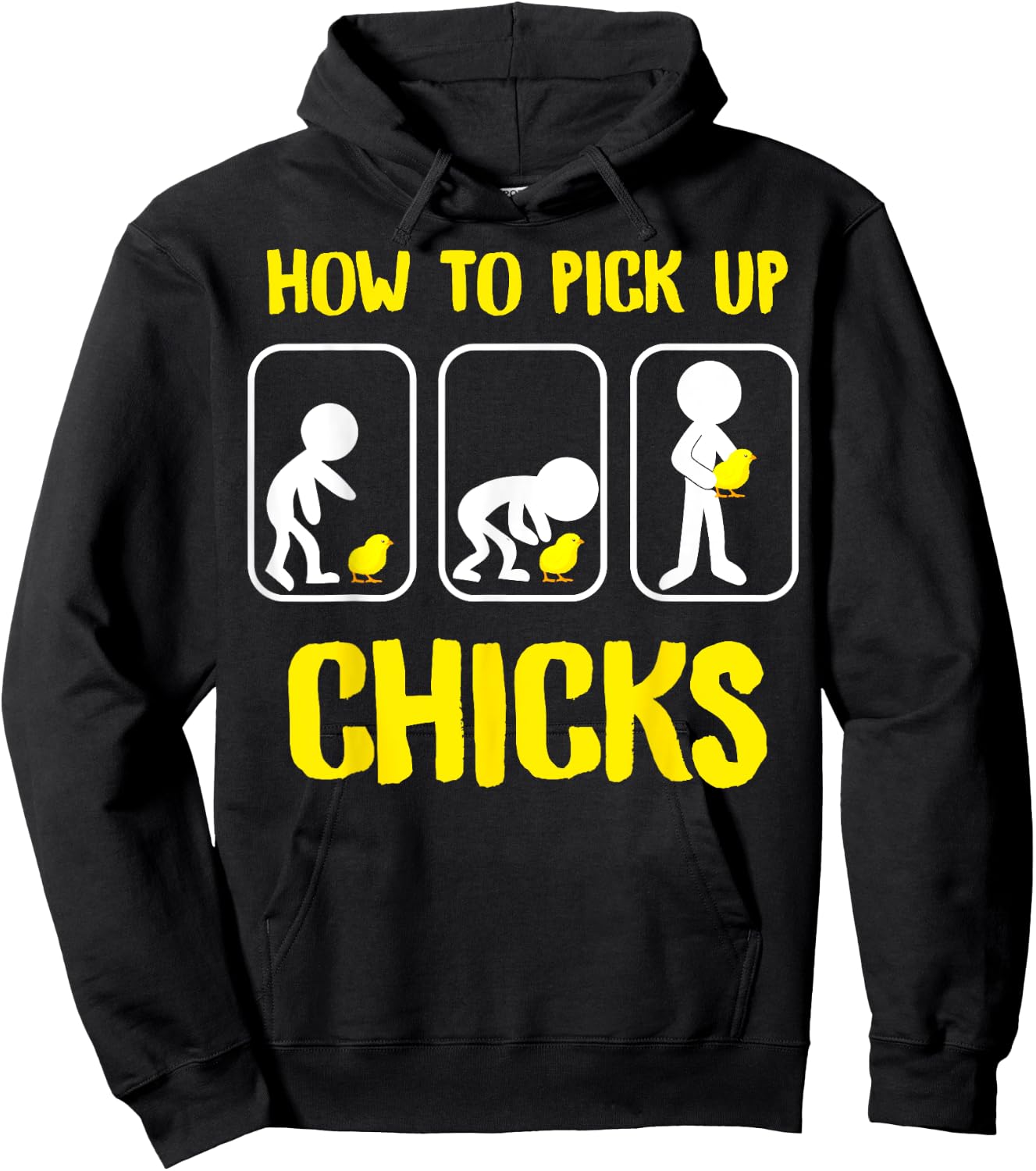 How to Pick up Chicks Funny Sarcastic Sarcasm Joke gag Hoodie - Hoodie | Black