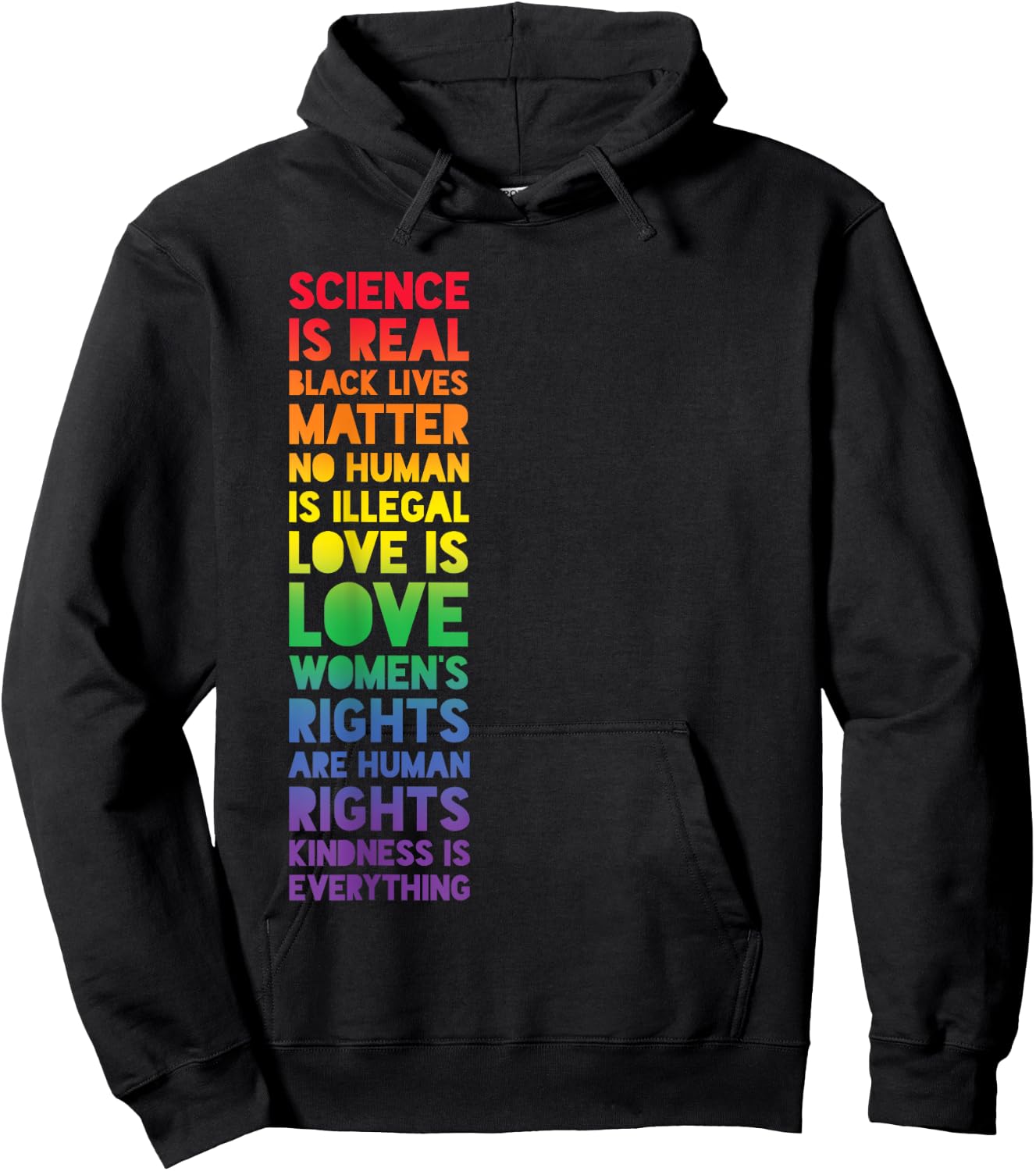Science is Real Black Lives Matter Equality Human Rights Hoodie - Hoodie | Black