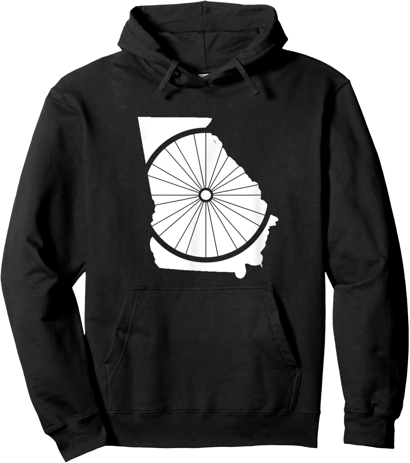 Georgia Bicycle Shirt, GA Biking Gear, GA Cycling Hoodie - Hoodie | Black