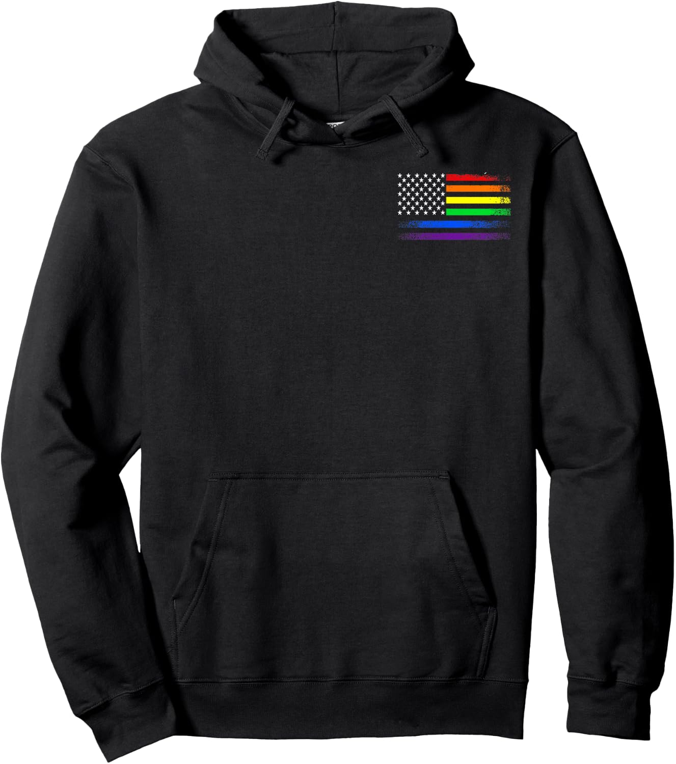 2 Sided LGBTQ Pride Flag We The People 250 Years of No Kings Hoodie - Hoodie | Black