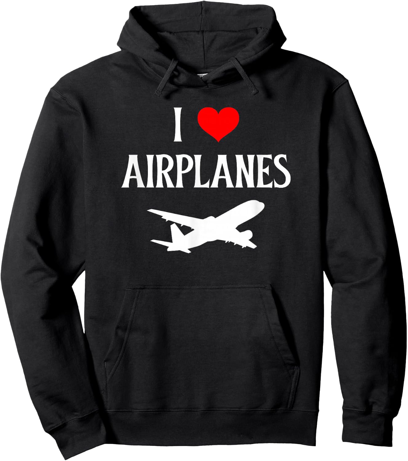 I Love Airplanes I Heart Airplanes Flying Aviation Lover Hoodie - Hoodie | Black