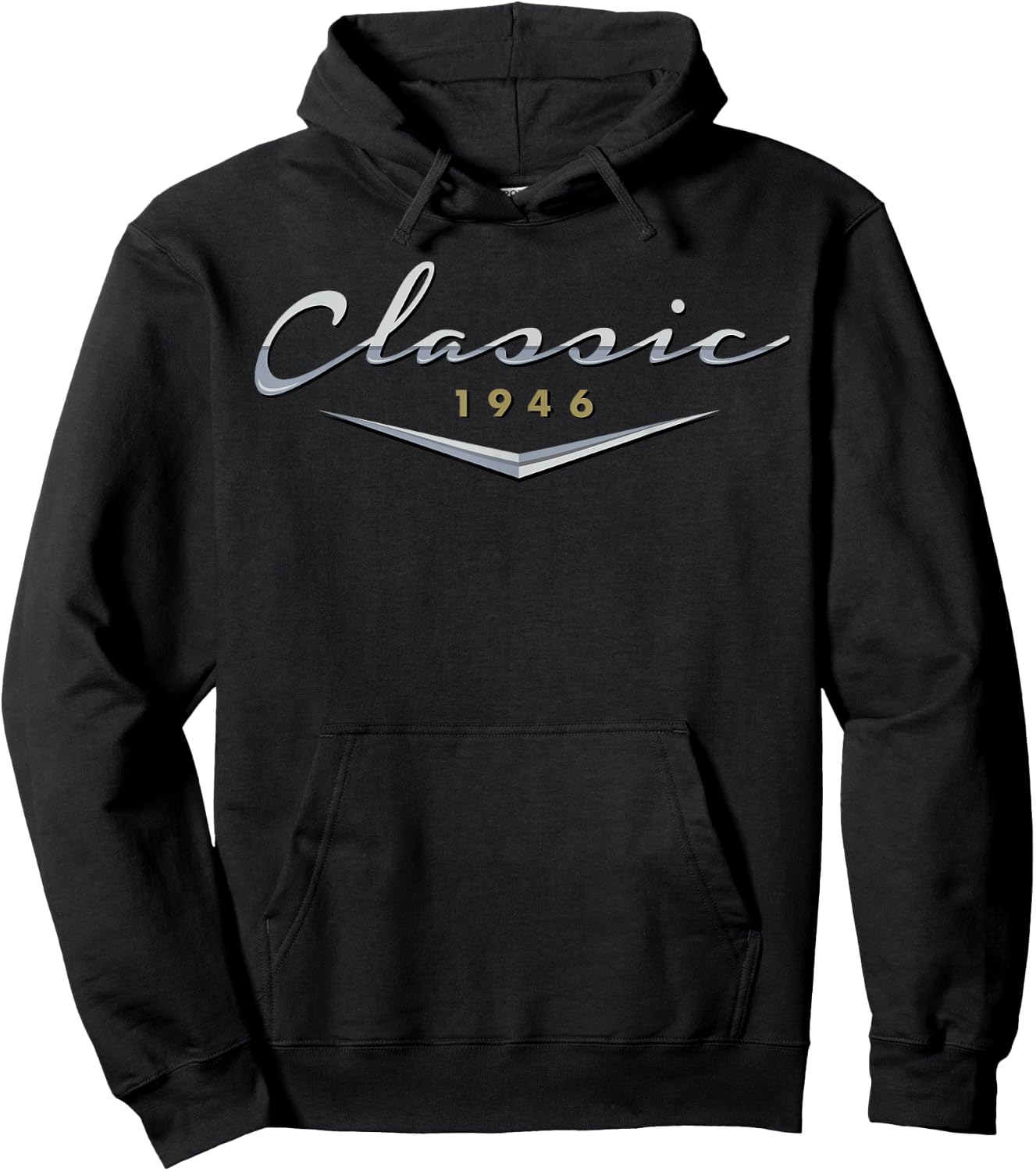 Vintage Classic 1946 Birthday Gifts for Dad, Husband Hoodie - Hoodie | Black