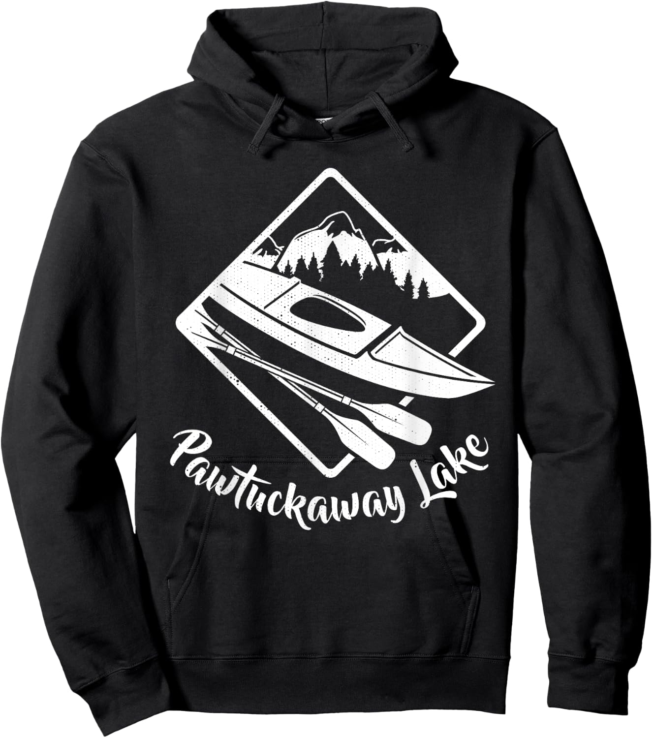 Pawtuckaway Lake Kayak Kayaking Boating Camping Rafting Hoodie - Hoodie | Black