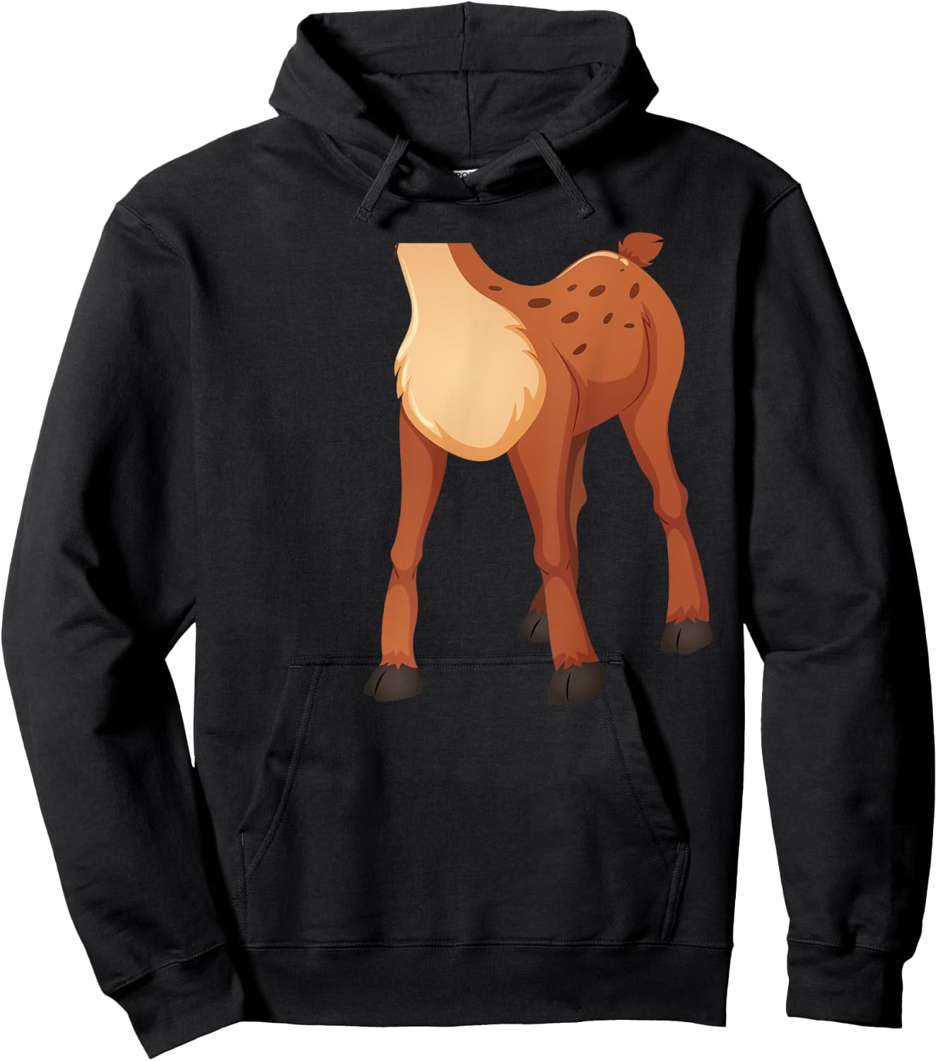 Headless Deer Lazy DIY Halloween Costume Funny Animal Body Hoodie - Hoodie | Black