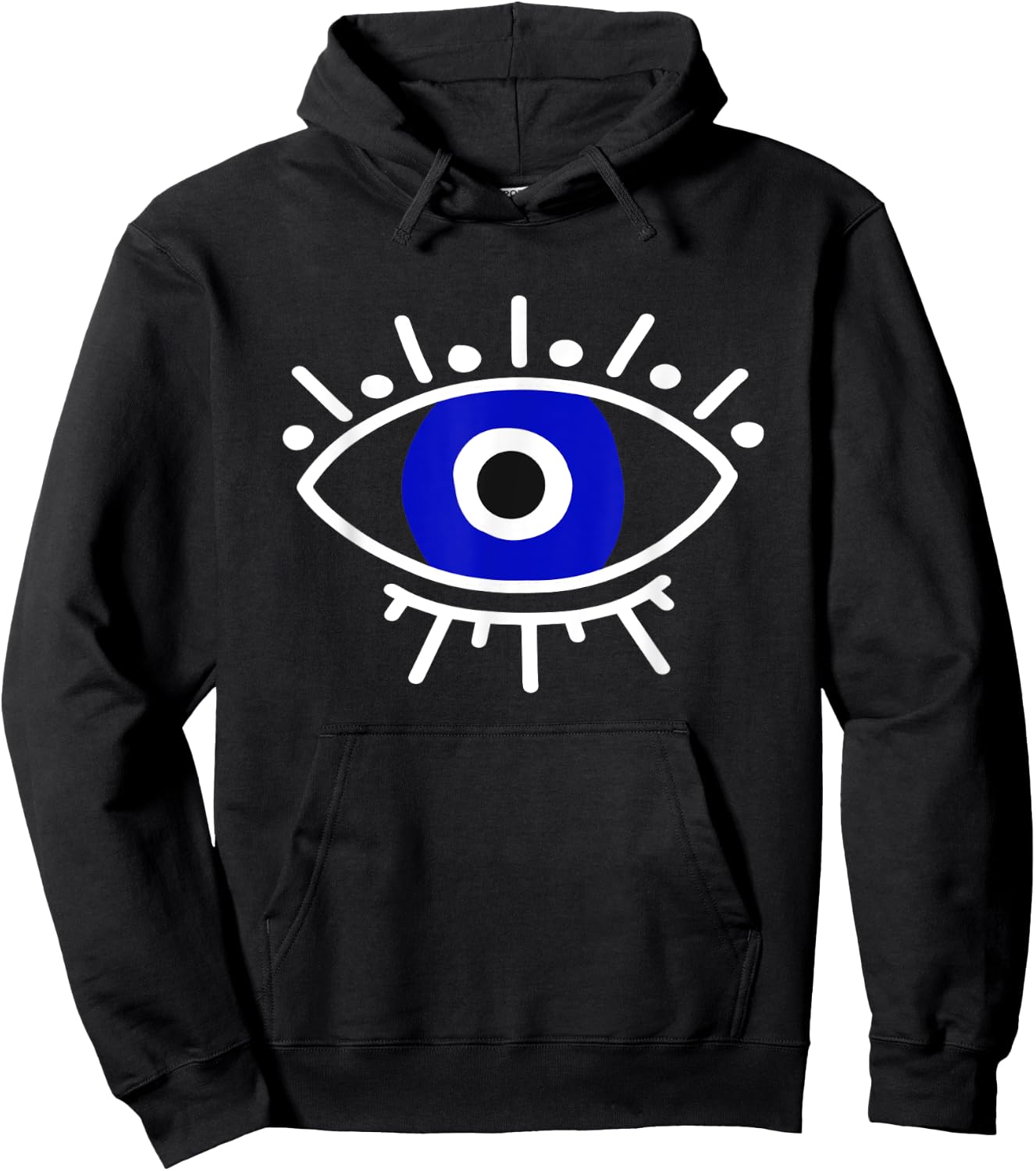Evil Eye Curse Protection Hand of Hamsa Seeing Eyes Evil Eye Hoodie - Hoodie | Black